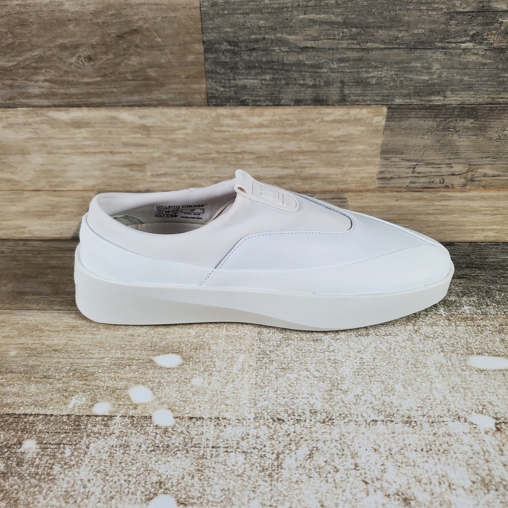 Wolf & Shepherd Cruise Tre Shoes Womens Size 6 White Leather Slip On Sneaker